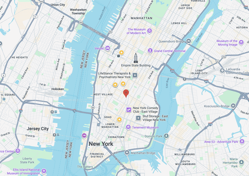 Map of New York office